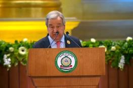 دبیرکل سازمان ملل در نشست سران کشور‌های عربی در قاهره: اورشلیم باید پایتخت هر دو کشور فلسطین و اسرائیل شود آنتونیو گوترش، دبیرکل سازمان ملل در سخنرانی خود در نشست 
